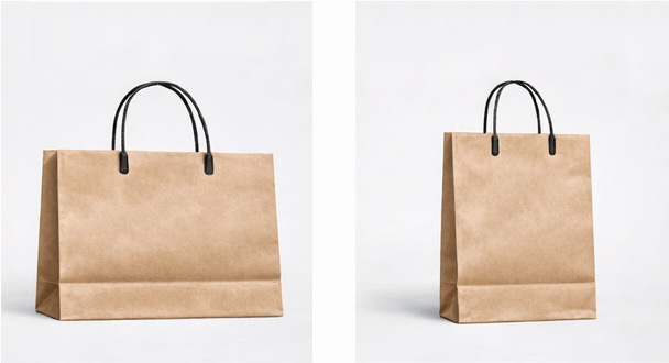 A4横とA4縦の紙袋