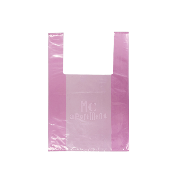 ペールピンクのポリ袋にオリジナル印刷